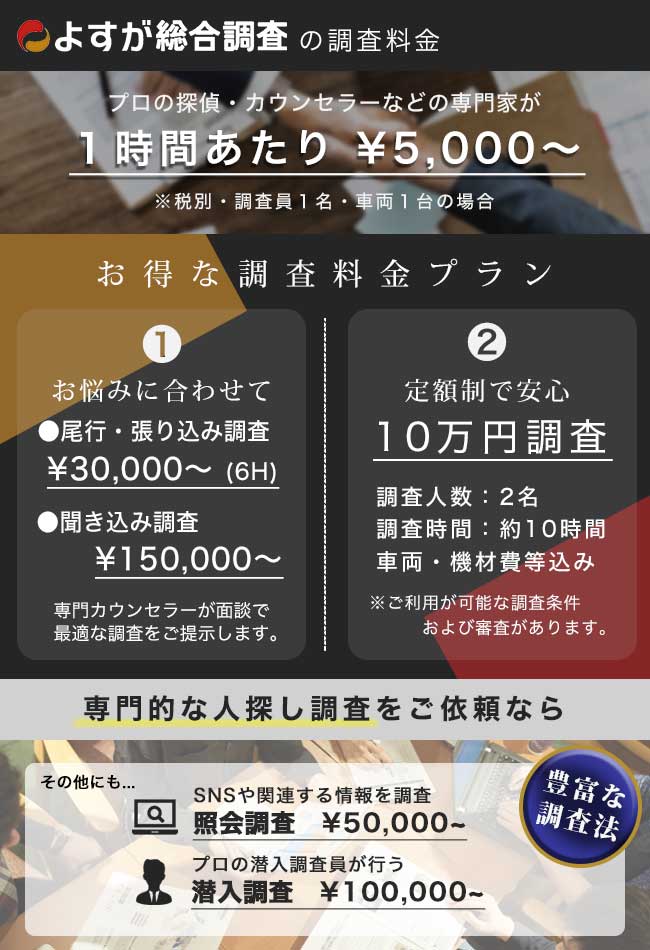 神奈川県-富士見市-家族トラブル-人探し・所在調査-料金表